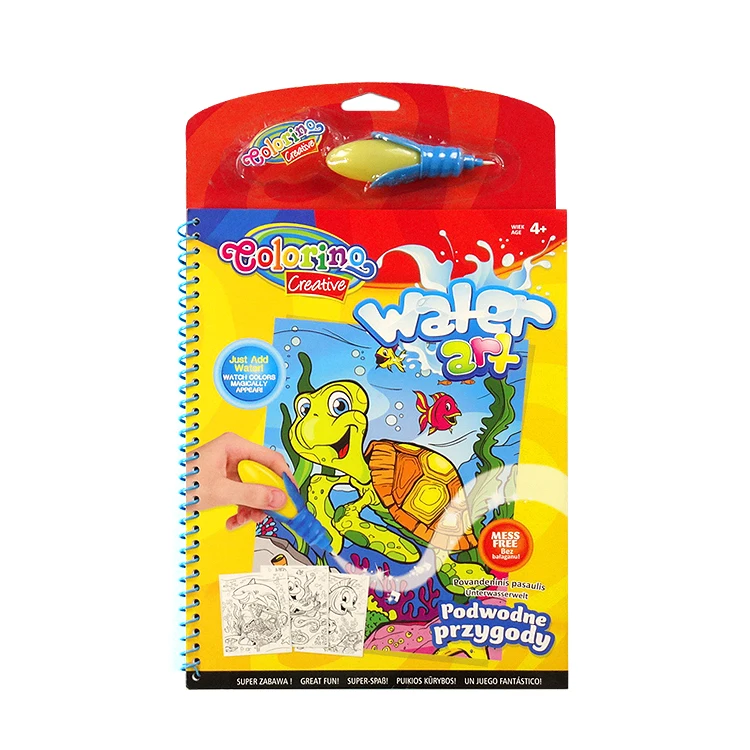 Custom Magic Aqua Water Coloring Book With Magic Pen for Children