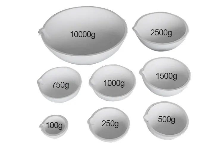 100g - 10kg Multi Size Ceramic Melting Crucible Bowl for Platinum Gold Meltal Smelting