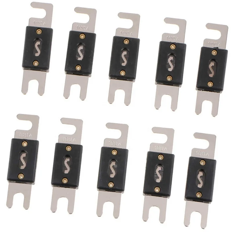 Высококачественный ANL 60 Amp 80Amp 100 Amp150Amp алюминиевый никелированный автомобильный мини-предохранитель