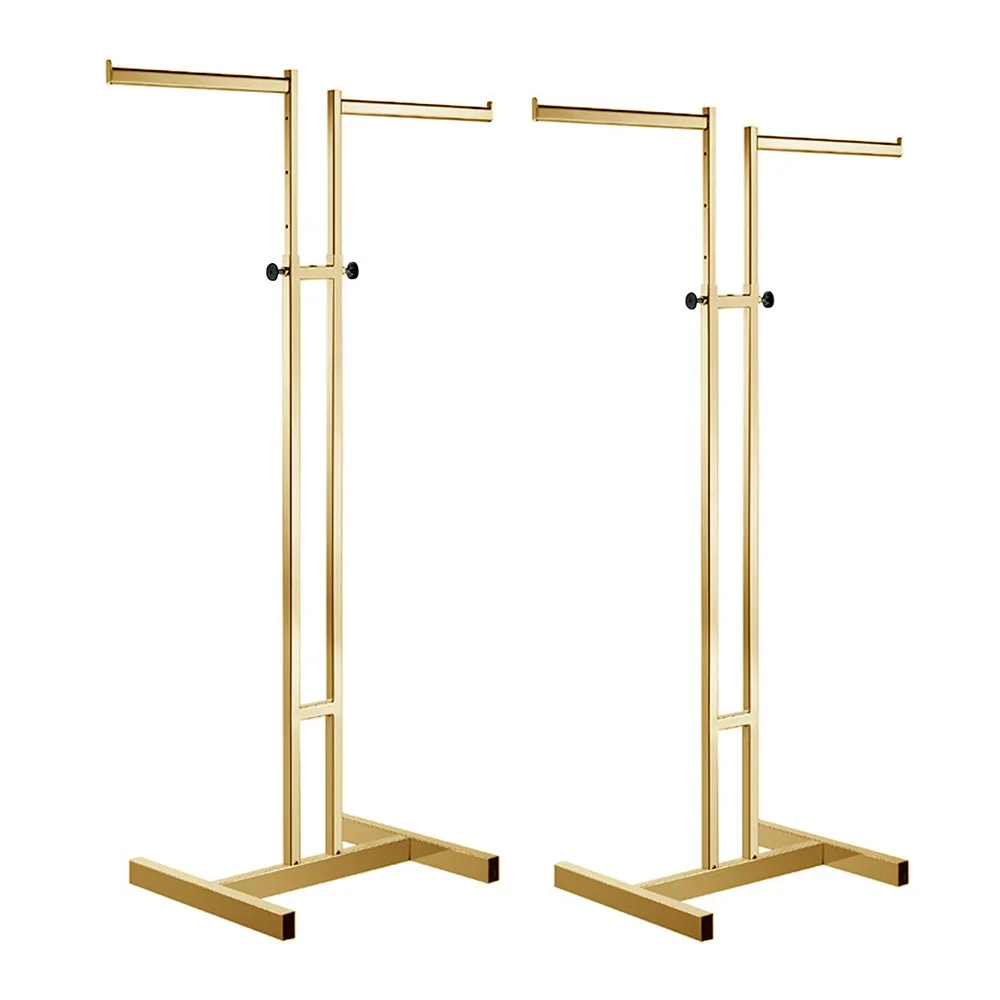 Golden Clothes Rack For store Display Stand,Shop Fitting Lady Retail Store Stand  Golden Garment Display Clothing Rack