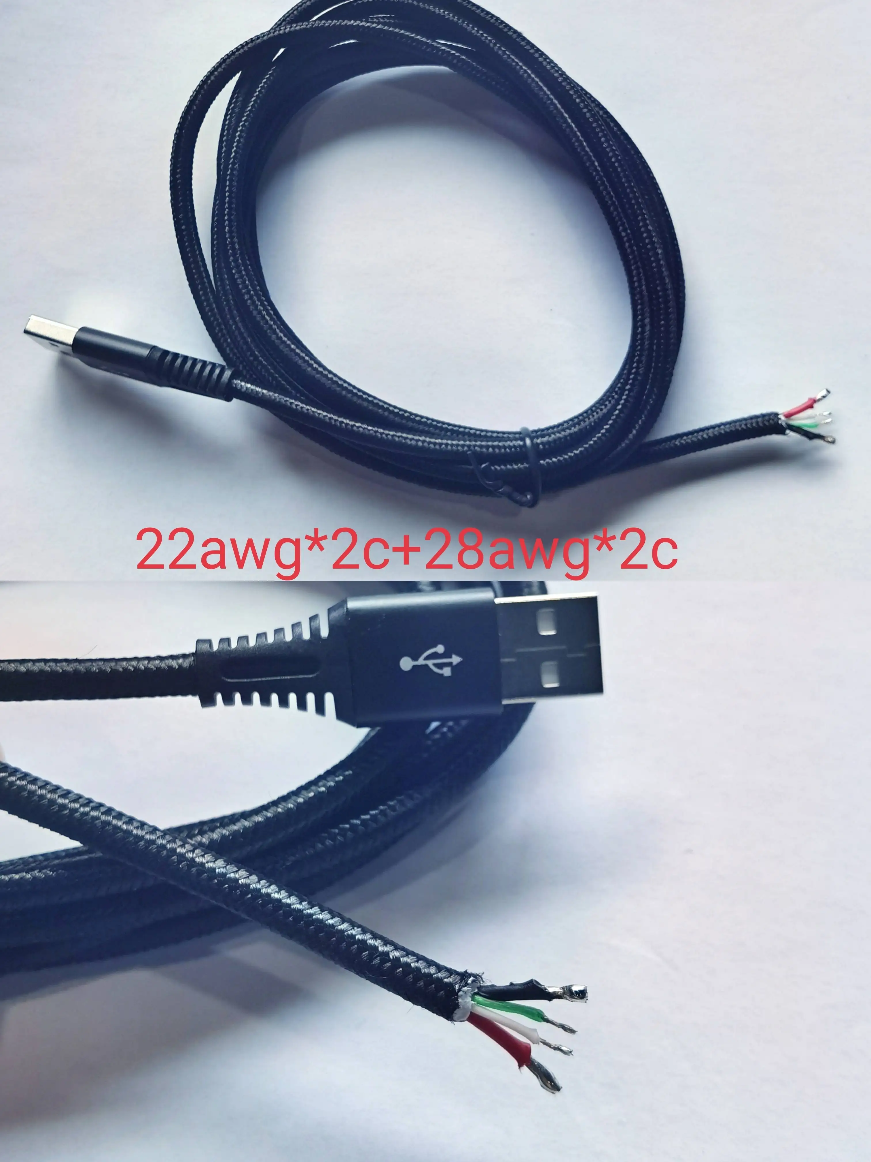 USB Type A To Wire Power Supply Cable for LED