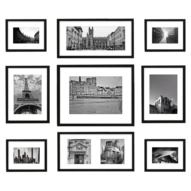 Wooden Picture Photo Poster Frames A1 A2 A3 A4-Black, Wood, White Photo Booth Frame for Gallery Wall Home Decoration11x14 16x20