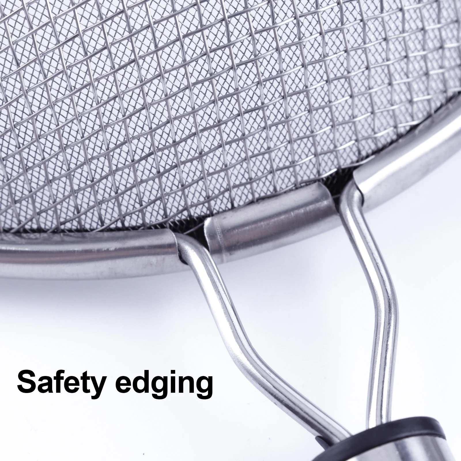 Double Layer Fine Mesh Strainer Sifter Filter Sieve Well Welded Long Handle Rustproof Filter Stainless Steel for Pulp and Tea