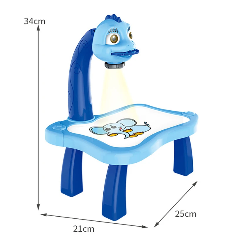 kids electricnic drawing Cartoon Dinosaur Electronic Magnetic Graffiti Drawing Table Learning Desk Toy Projection Drawing Board
