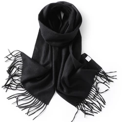 MENCA 200cm*35cm Wholesale 100% Cashmere Knit Scarves For Women Winter Keep Warm Long Pure Pashmina Scarf
