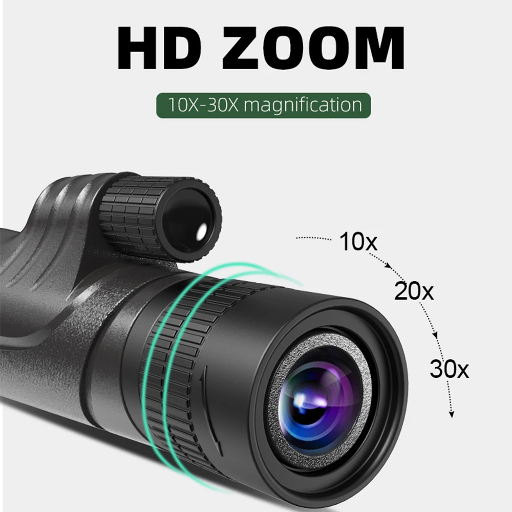10-30x42 зум монокулярный телефон HD телескоп телеобъектив камеры с быстрым держателем смартфона и