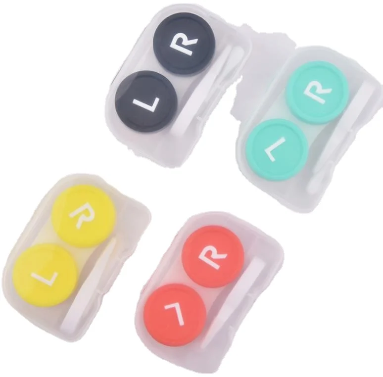 
Wholesale Travel Portable Contact Lens Box Kit Colorful Cute Double Box Contact Lens Case for Contact Lens 