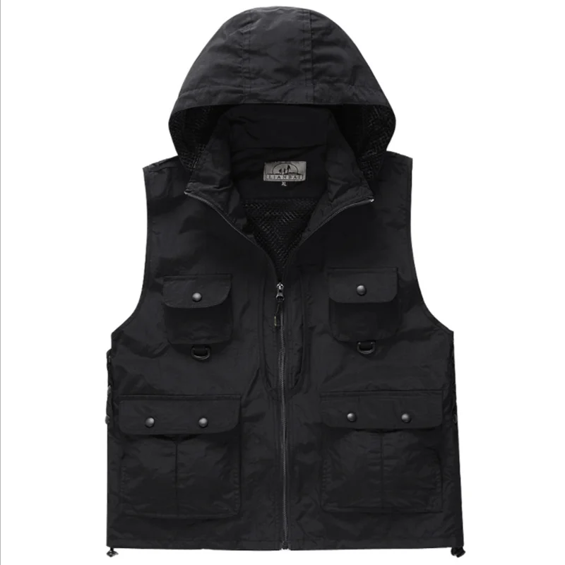 custom logo Summer autumn quick dry waterproof outdoor volunteer fishing multi pocket vest men