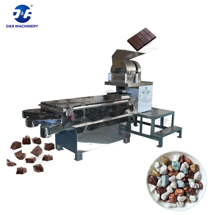 Block Chocolate Crushing Machine Chocolate Bar Crusher used to Pebble Dragee Chocolate Candy