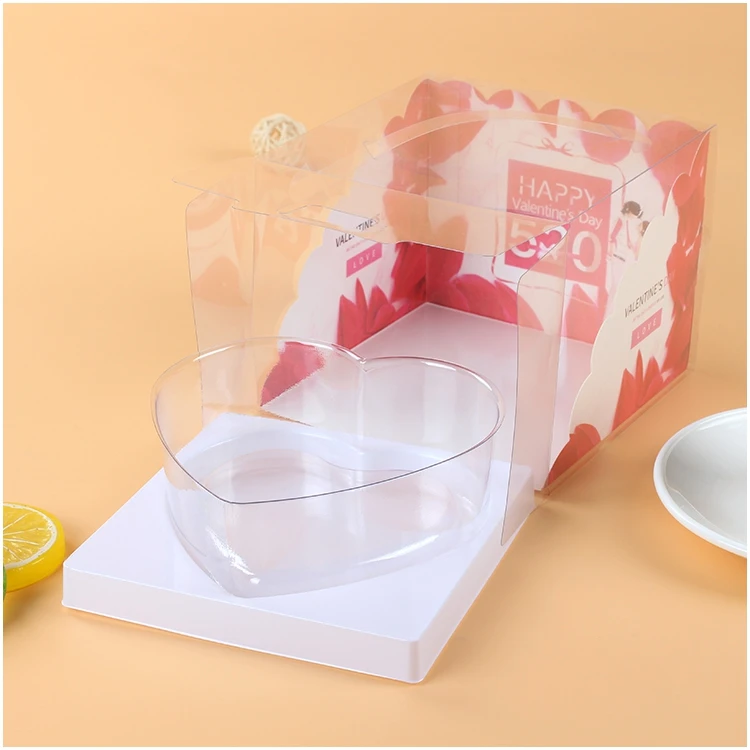 Hot Sale Clear Heart Shaped Candy Mini Creative Small Plastic Gift Box