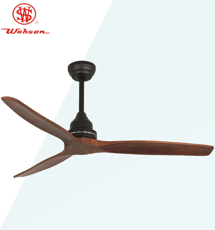 Stylish 52 Inch Solid Wood Blades Ceiling Fans Best Price AC/DC Ceiling Fan 100% Copper Motor Bring Strong Airflow S52-309B