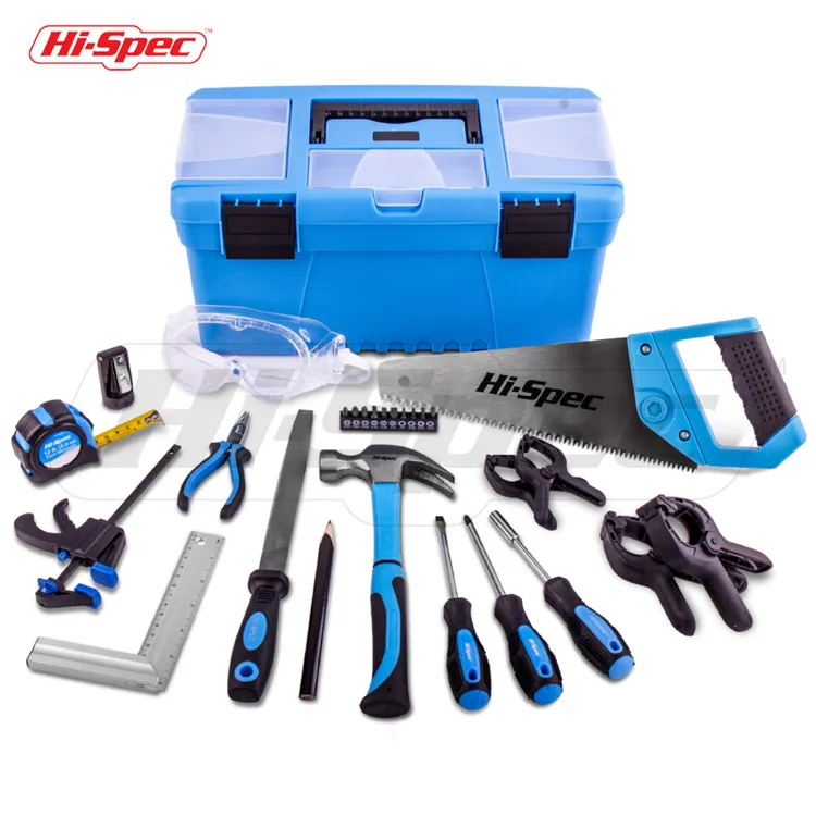 Hispec 28 ПК дома DIY иных металлических с настоящим мехом для детей на очень набор инструментов ящик реальными ручной инструмент Аксессуары защита