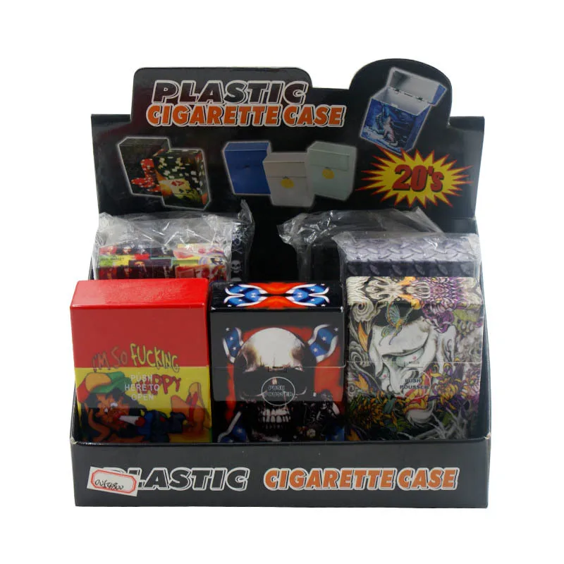 Gunter High Quality Plastic Cigarette Case Smoking Accessories Portable Customer Logo Cigarette Box
