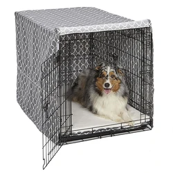 Indoor outdoor Houses Durable Waterproof Lightweight 600d Polyester  Pet Kennel Cages Carriers Dog Crate Cover