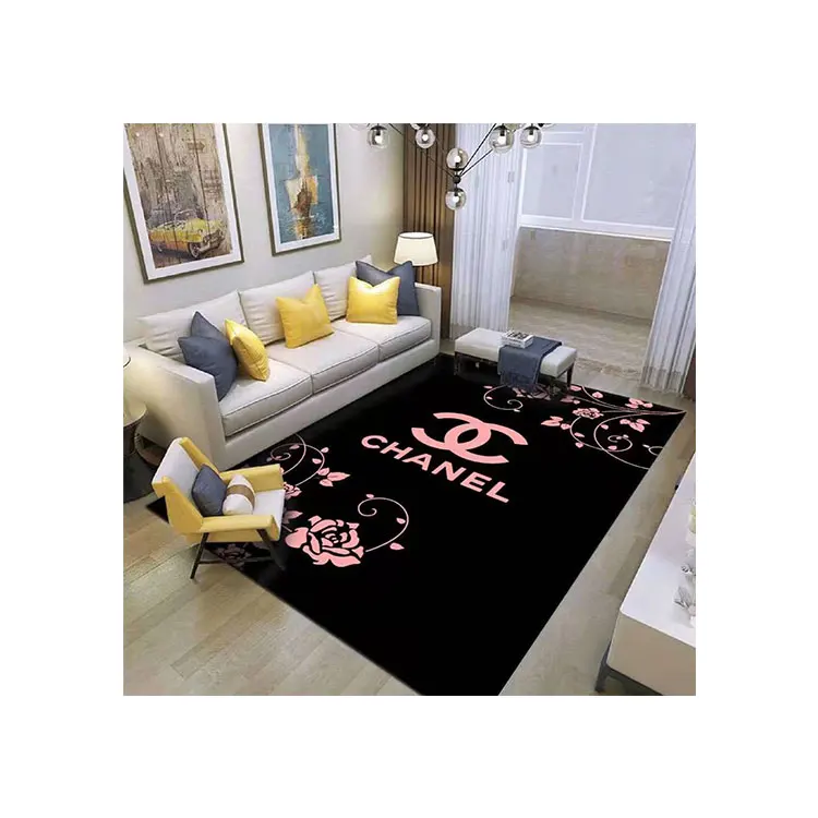 High quality printed factory supply crystal velvet thinbedroom carpet rug