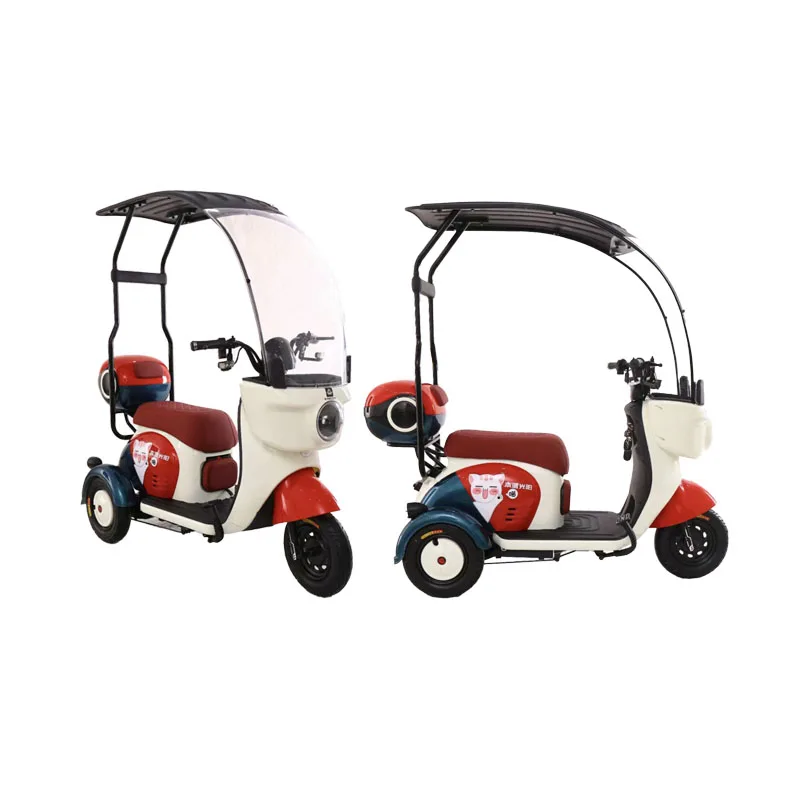 cheap price closed cargo electric scooter with roof  3 wheel tricycle car motorcycles covered tricycle passengers electric bike