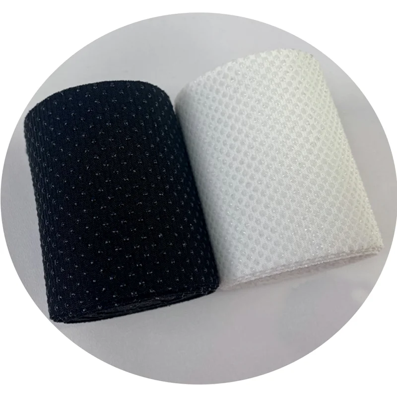 white black cycling jersey silicone dots non slip tapes stretch band elastic webbing for apparel clothes accessories