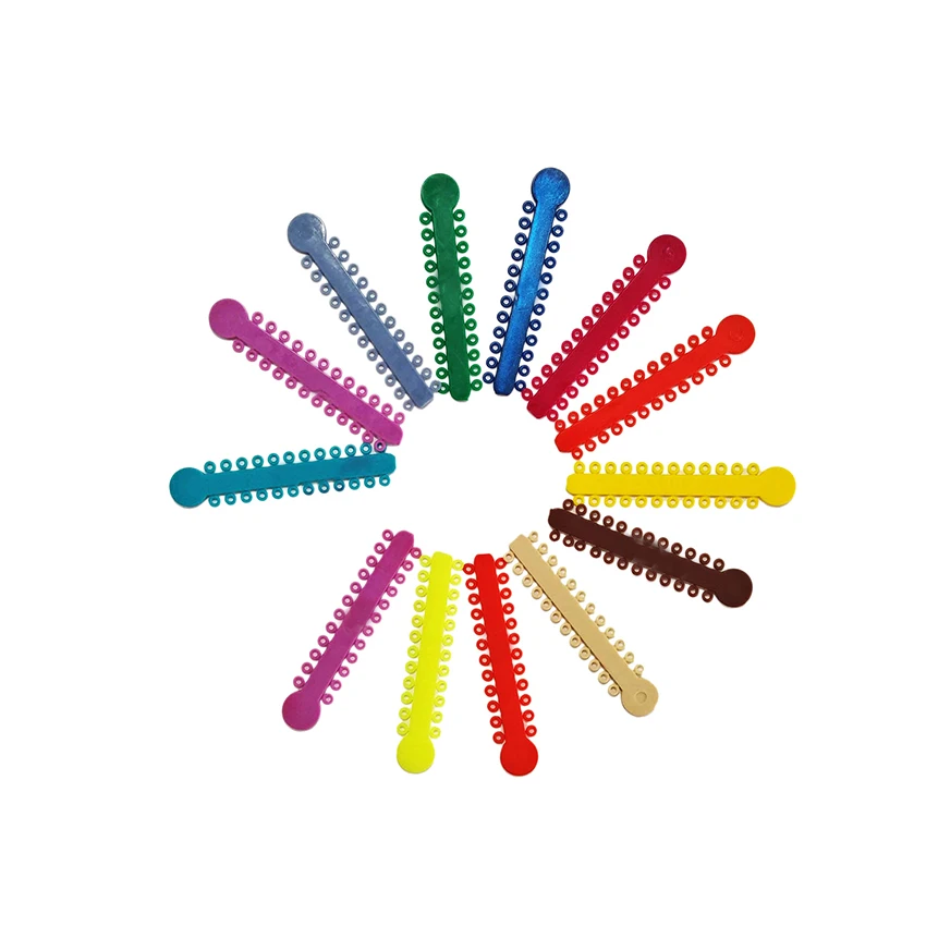 Dental material rainbow orthodontic colorful ligature tie for dentist