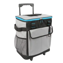 Складная сумка-холодильник на колесиках для пляжа, рыбалки, покупок, пикника
