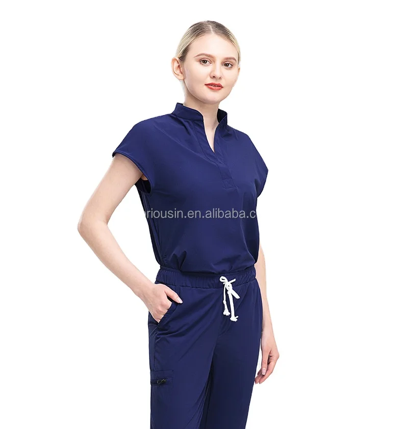 GloriousIn RTS scrub 2023 kitchen medic christmas uniform unisex greys bouffant hat stretch dickie distribution long sleeve des