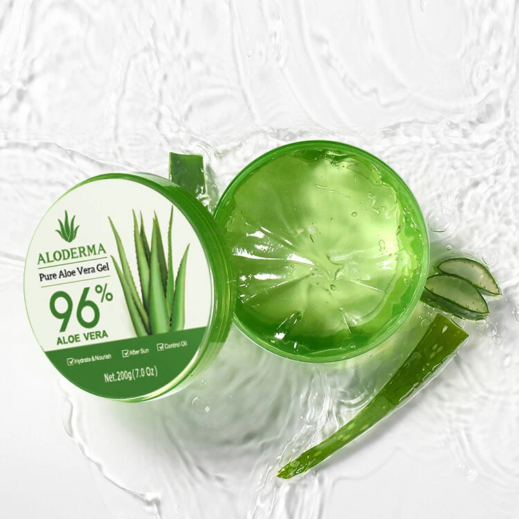 ALODERMA Organic Aloe Vera Gel After Sun (200g) for Moisturizing Cream Suitable for All Male Face USA Alovera Gel Eco Gel 200g