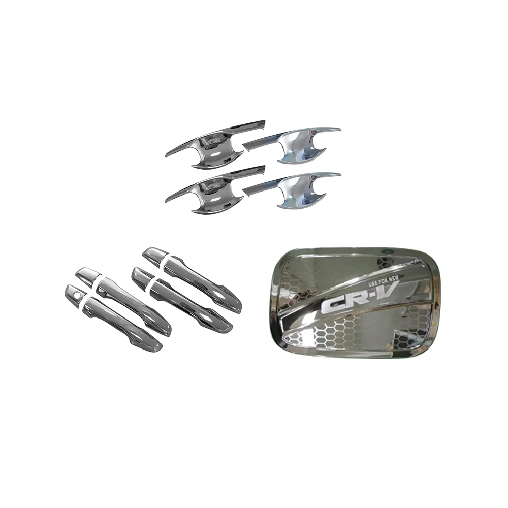 Custom Car Chrome Exterior Accessories Gas Tank Cover Door Handle Covers Bowl Body Kits Full Set for CRV CR-V 2019