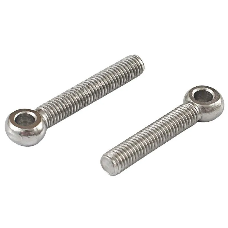 Stainless Steel Full Thread Din 444 Eye Bolt Live Joint Lifting Ring Screws Eyebolt Fish Hole Eye Anchor Bolts Eye Bolts Screw