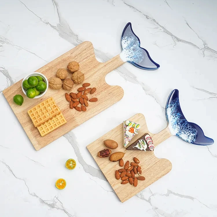 Beautiful Design Wooden Charcuterie Serving Board Wood and Resin Cutting Board