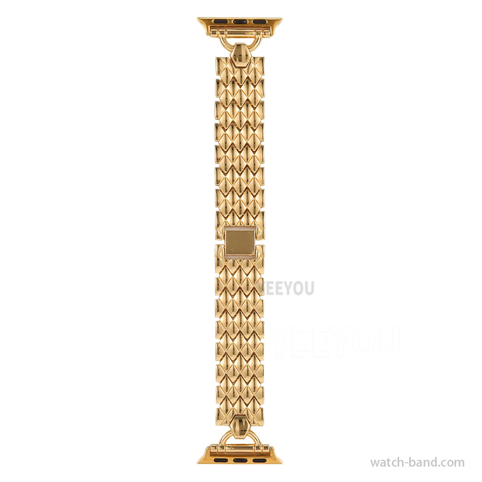 Luxury D-Link Stainless Steel Watch Band 49mm Metal Wrist Strap for iWatch 7 6 5 4 SE 3