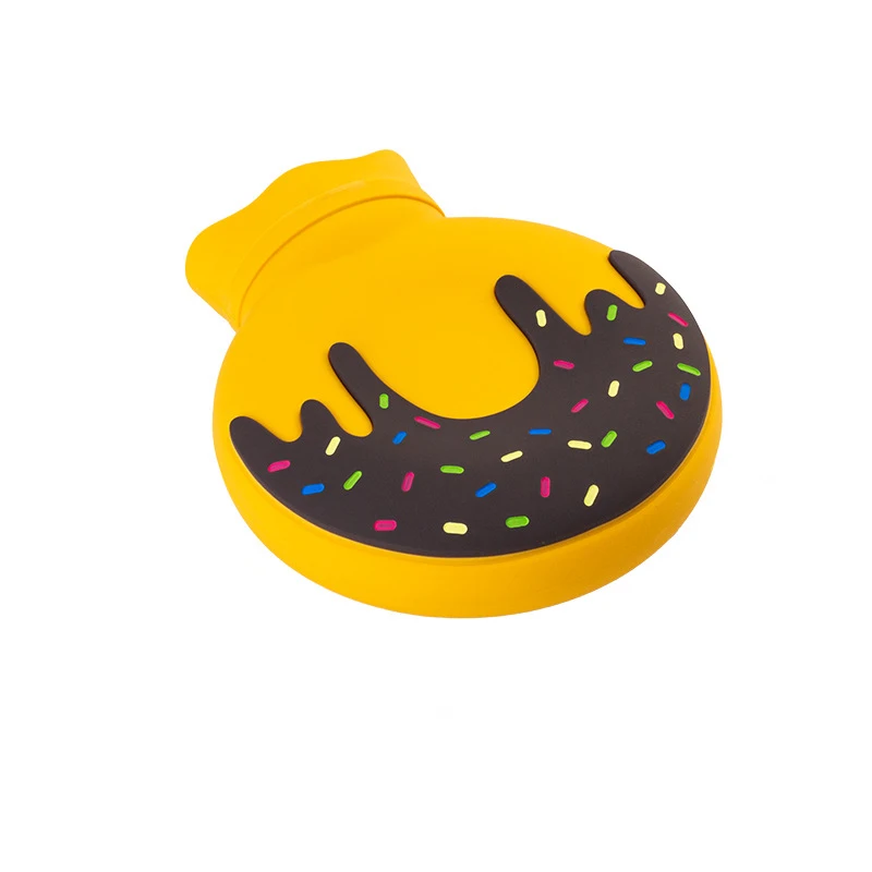 Donut Silicone Hand Warmer Cartoon Hot Water Bag Filled Water Warmer Portable Hot and Cold Bags Cold Compress Bag