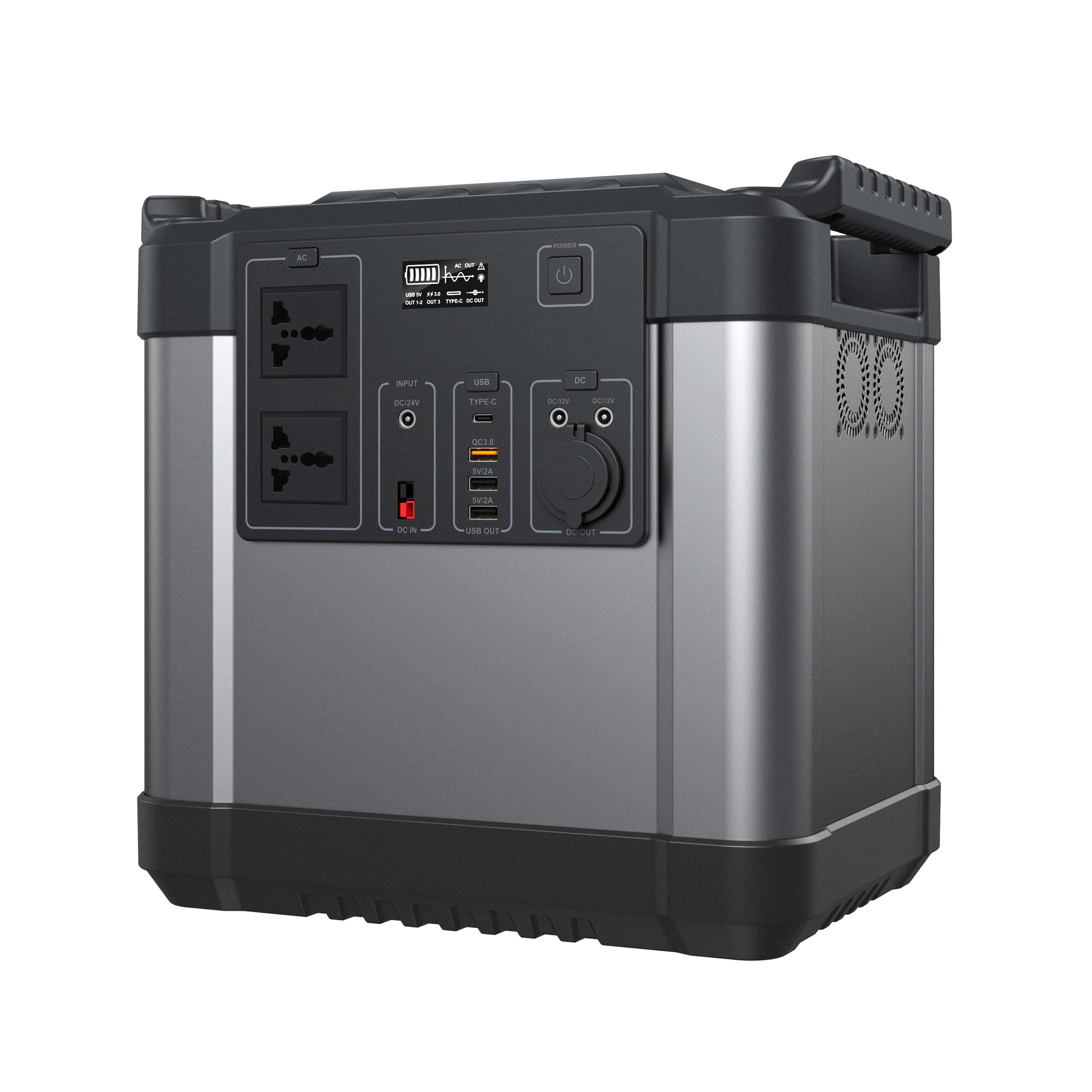 OEM ODM pure sine solar power generator 2000w lithium portable power station for emergency power household
