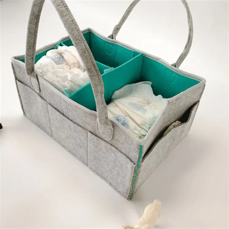 Качественный выбор, фетровая вместительная сумка для подгузников, портативная складная детская сумка, фетровая сумка для хранения подгузников