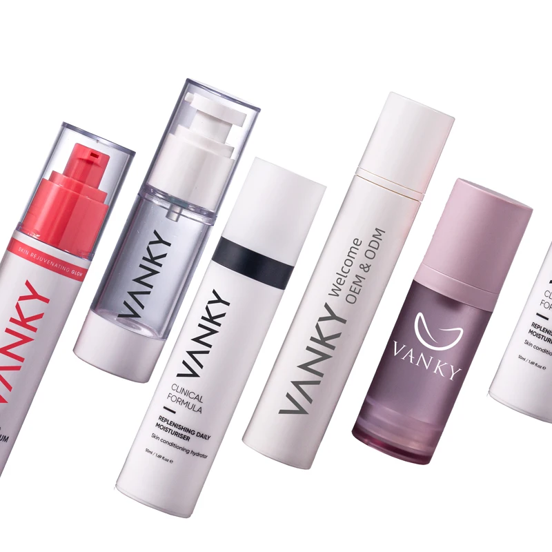 2023 Good quality 20ml 30ml 50ml airless pump clear bottle nyx white pp plastic pump bottle packaging