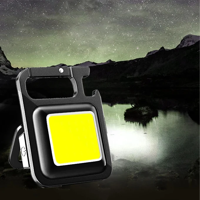 MINI COB 500Lumens KEYCHAIN Portable Light Rechargeable Flashlight Outdoor Camping Emergency Lamps Strong Magnetic Repair Work