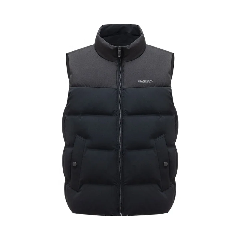 Custom logo mens puffer vest winter down padded gilets mens bubble vest