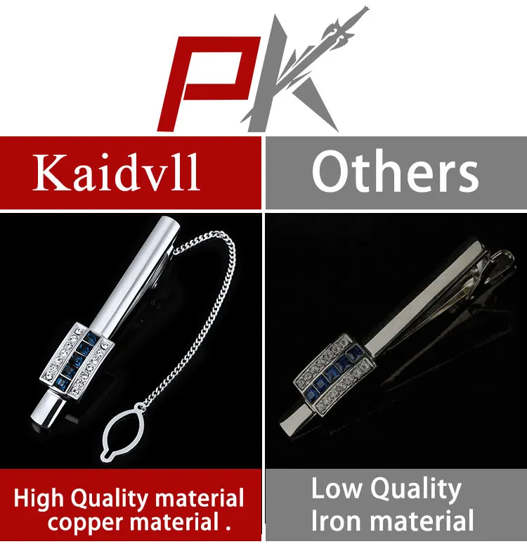 
Normal Size Customized Design Metal Sterling Silver Tie Bars Laser Tie Clip for Men 