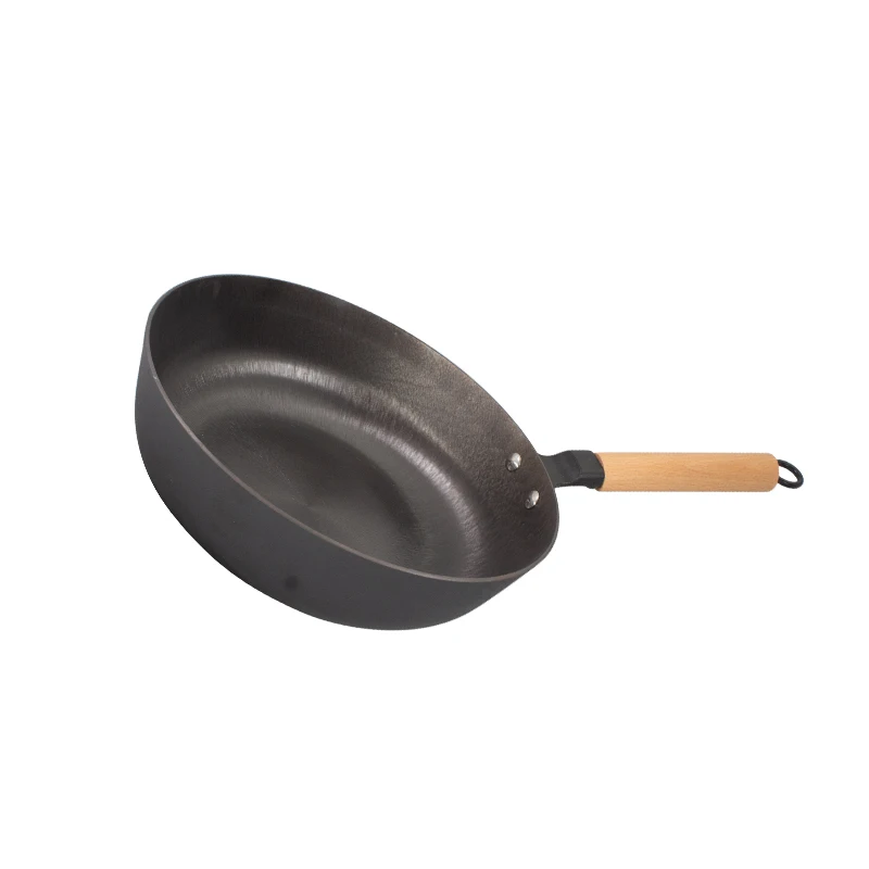 28 cm Light Weight Iron Skillet Frying Pan with Nitriding for home