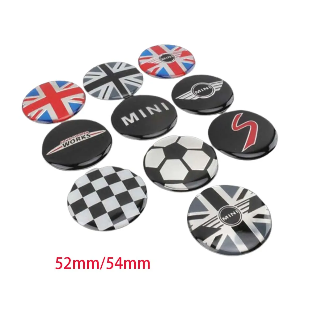4PCS Car Wheel Center Hub Caps Emblem For Mini Cooper R55 R56 R57 R60 R60 Car Styling Accessories 52mm 54mm