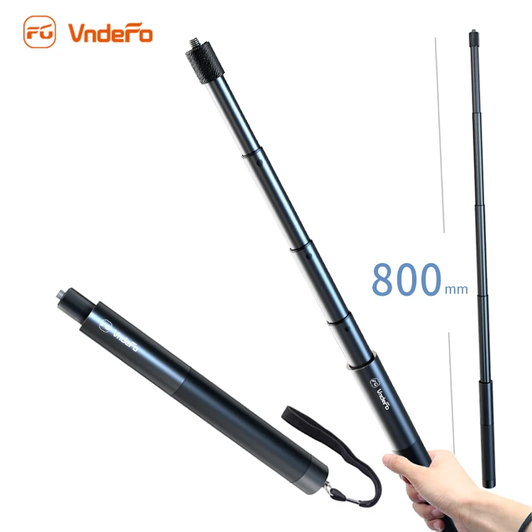 Aluminum Selfie Stick with Tripod In Handle Selfie Pole Monopod With Cellphone Clip Mount for GoPro Cameras