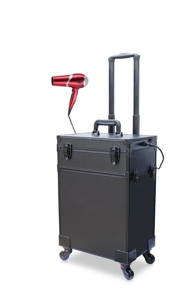 Yaeshii Professional Makeup Artist Cosmetic Case Beauty Trolley Suitcase LED Light Mirror Box Rolling Luggage