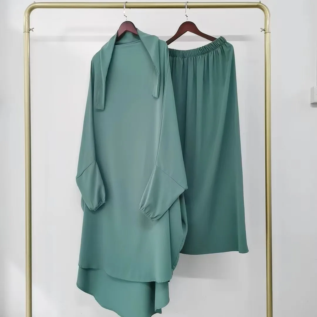 Manufacturer Well Made wholesale 2 pieces nida prayer dress arabic jilbabs for women