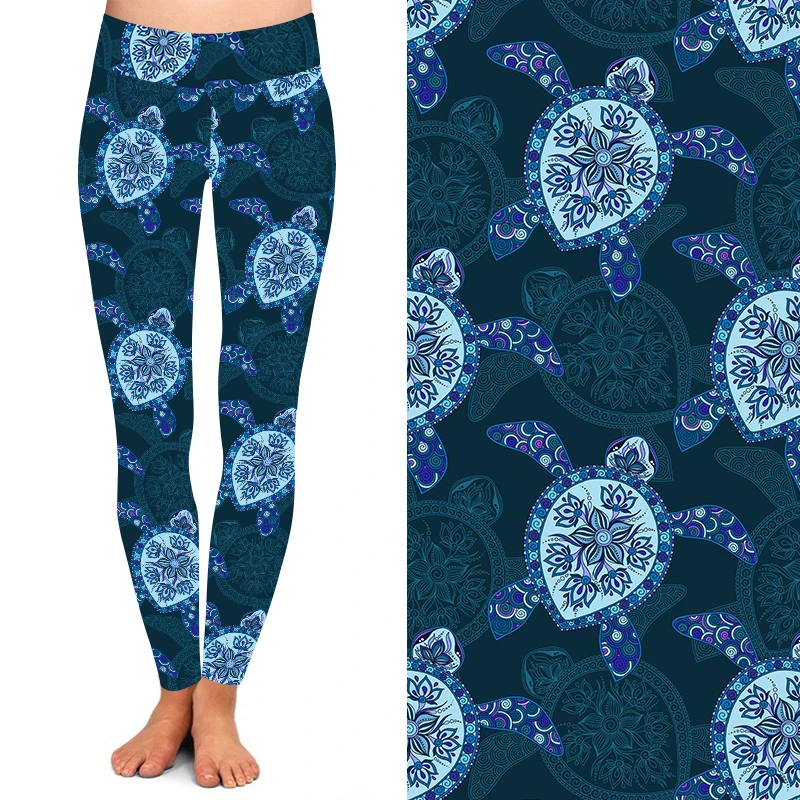 2023 Newest buttery soft Australia 3/4 length capri tortoise water turtle leggings