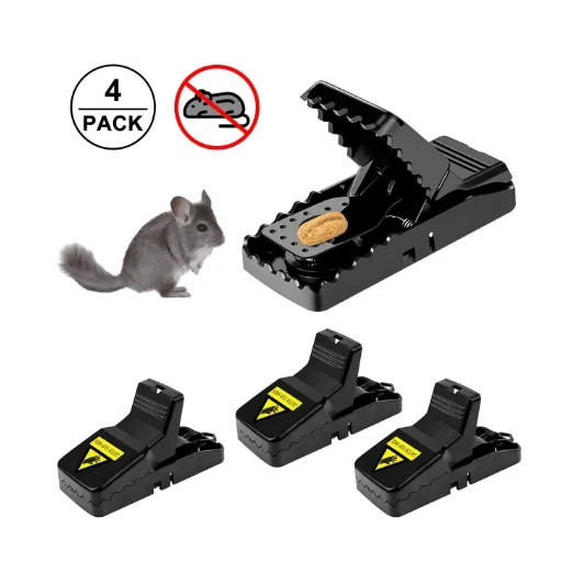 Black Disposable Pest control Snap Trap Rat Traps Plastic Black Mouse Trap for Home