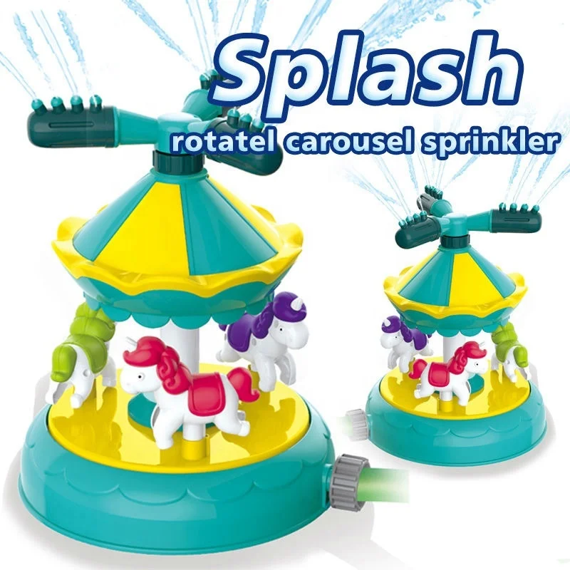 Kid Bath Toy Summer Backyard Outdoor Game Toys Water Sprinkler with 360 Degree Rotating Nozzles for Kids