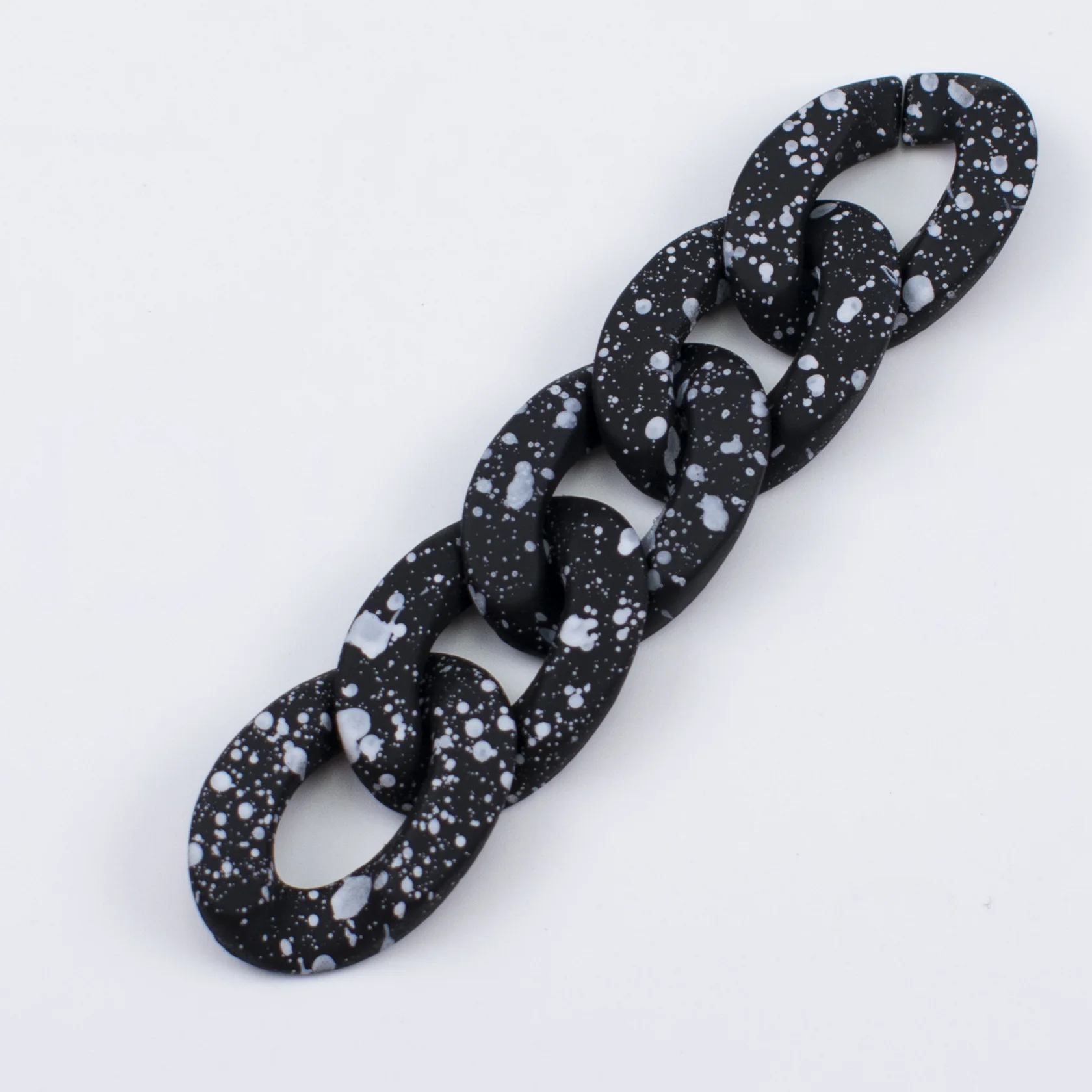 21*30mm Tie Dye Acrylic Twisted Chains Assembled Parts Bead Matte Texture Accessories for DIY Jewelry Findings Wholesale