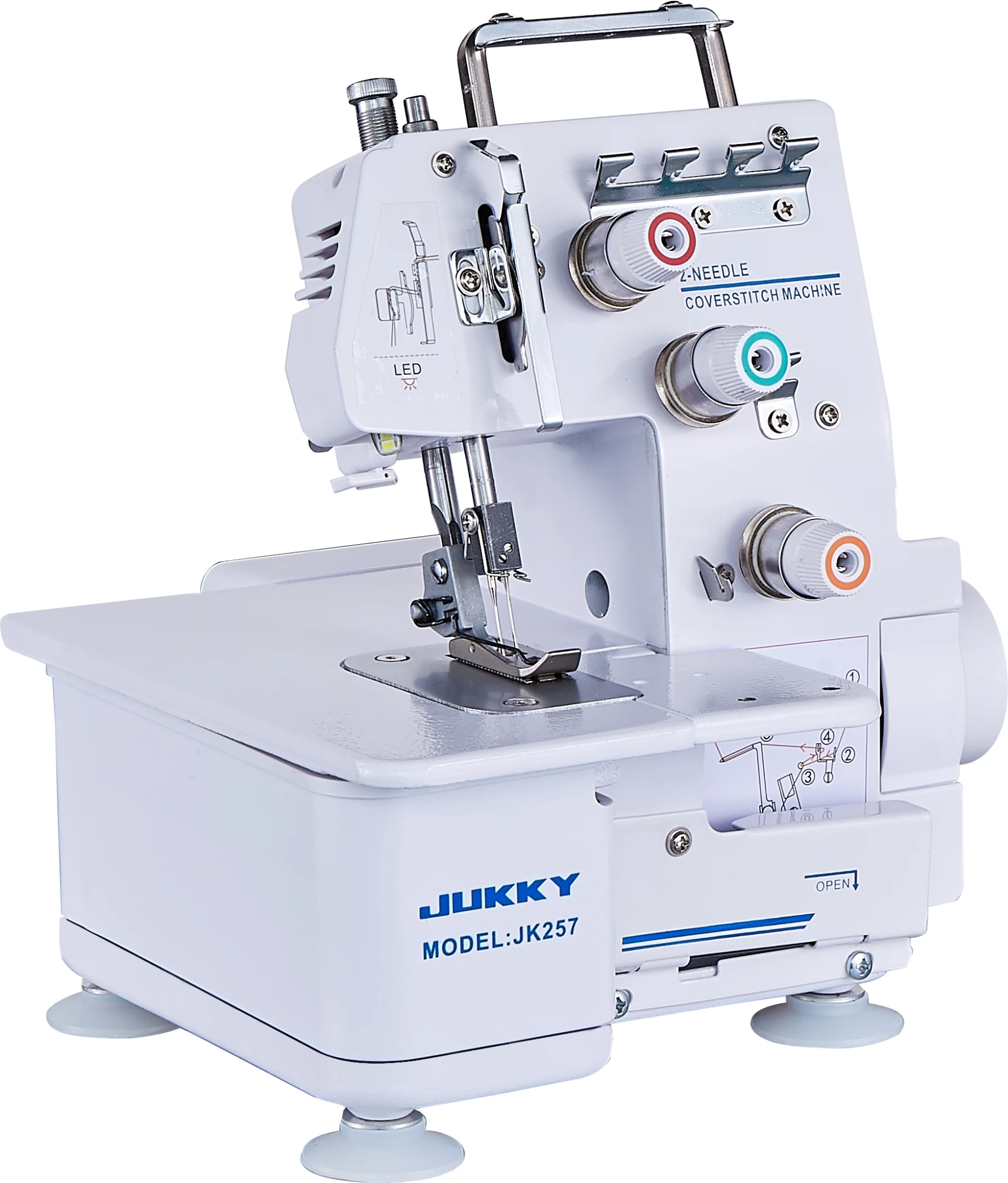 jukky 257 small interlock sewing machine for home and  industrial use best quality hot sale domestic sewing machine