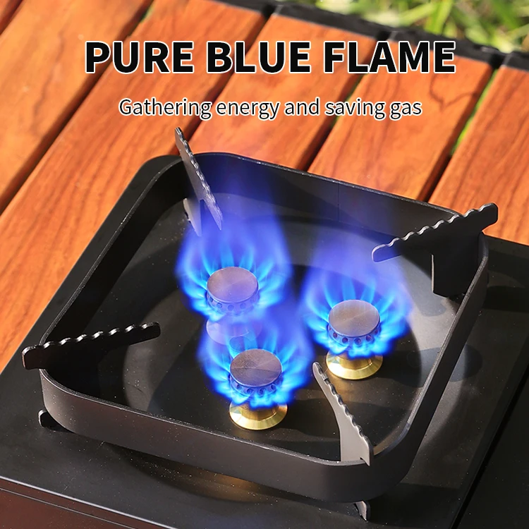 Wholesale CE innovate design Butane Propane Gas Stoves OEM Outdoor three Burner Portable Camping Accessories Gas Stove