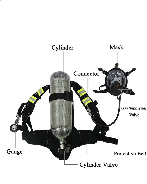 Hot Sale 30 Mpa Air Breathing Apparatus Fire Rescue Equipment Scba with air tank for Fireman