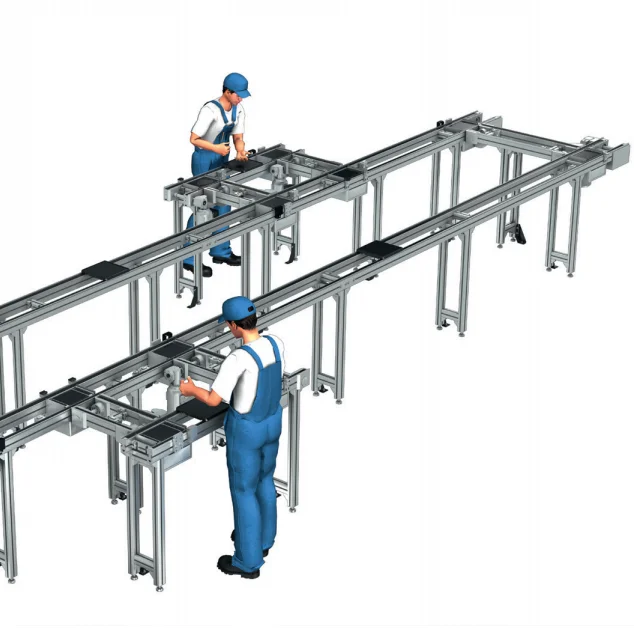 YA-VA Work-Piece Pallet Handling Conveyor Line with Vertical Transfer Unit Pallet Systems