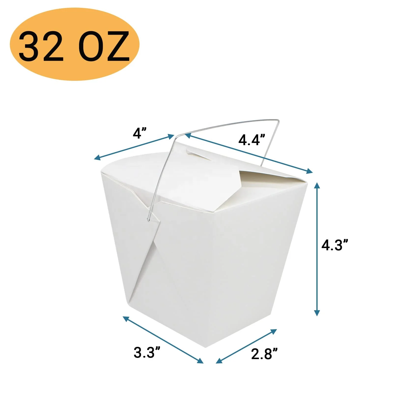 Party Favor Chinese Fast Take Out Box Top Eco-Friendly Containers Fast Leak Grease-Resistant Delivery Togo Food Packaging Boxes